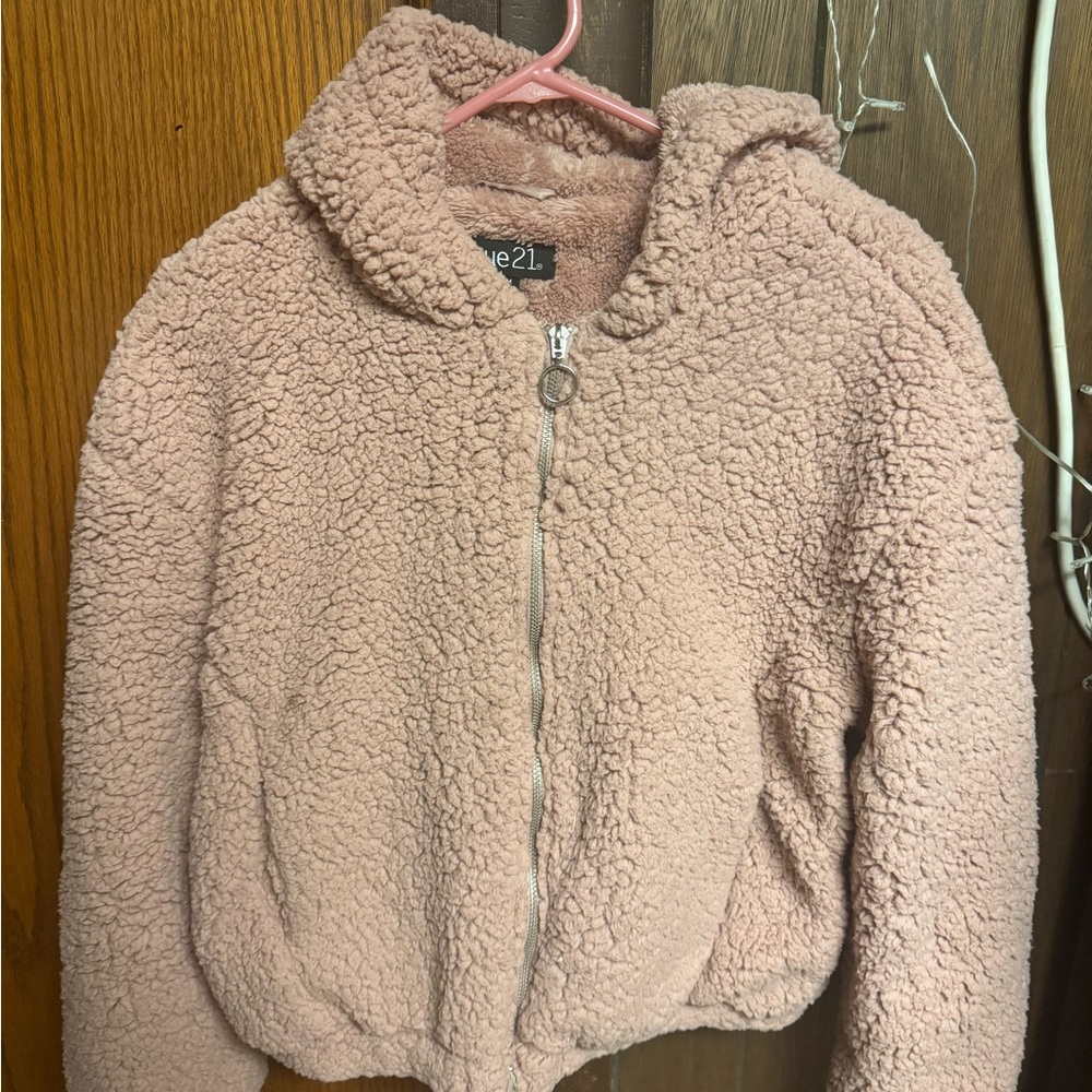 Rue21 light pink Sherpa Fleece Jacket
